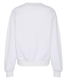 SUDADERA CK FOIL CREW MONOGRAMA METALIZADO RELAXED FIT BRIGH