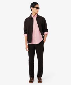CAMISA LACOSTE REGULAR FIT OXFORD ROSA CLARO