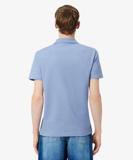 POLO DE PIQUÉ REGULAR FIT CON BLOQUES DE COLOR AZU