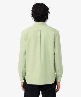 CAMISA LACOSTE REGULAR FIT OXFORD VERDE