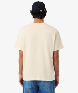 CAMISETA BÁSICA DE CORTE CLÁSICO REGULAR FIT BEIGE