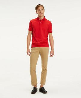 TOMMY LOGO REGULAR FIT POLO  HAUTE RED