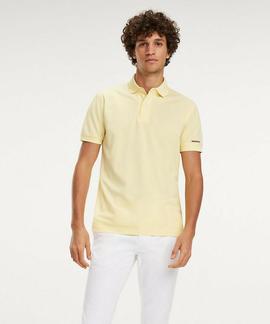 TOMMY LOGO REGULAR FIT POLO LEMON MERINQUE