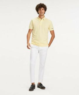 TOMMY LOGO REGULAR FIT POLO LEMON MERINQUE