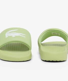 CHANCLAS DE MUJER LACOSTE SERVE SLIDES 1.0 LIGHT GREEN / WHI