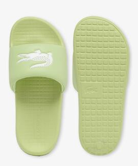 CHANCLAS DE MUJER LACOSTE SERVE SLIDES 1.0 LIGHT GREEN / WHI