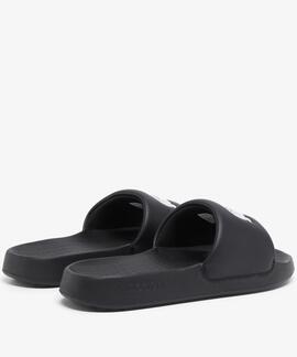 CHANCLAS DE HOMBRE LACOSTE SERVE SLIDES 1.0 BLACK / WHITE