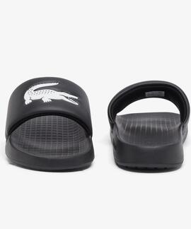 CHANCLAS DE HOMBRE LACOSTE SERVE SLIDES 1.0 BLACK / WHITE