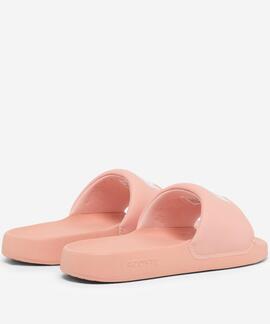 CHANCLAS DE MUJER LACOSTE SERVE SLIDES 1.0 LIGHT PINK / WHIT