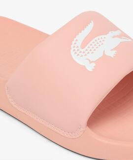 CHANCLAS DE MUJER LACOSTE SERVE SLIDES 1.0 LIGHT PINK / WHIT