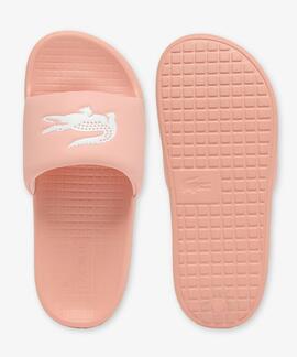 CHANCLAS DE MUJER LACOSTE SERVE SLIDES 1.0 LIGHT PINK / WHIT
