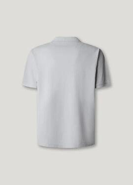 POLO OSCAR REGULAR FIT PIQUÉ TEÑIDO EN PRENDA 504 BLEACH BLU