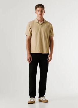 POLO OSCAR REGULAR FIT PIQUÉ TEÑIDO EN PRENDA 845 MALT BEIGE