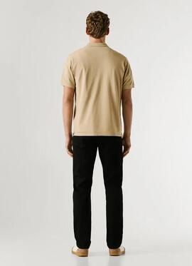 POLO OSCAR REGULAR FIT PIQUÉ TEÑIDO EN PRENDA 845 MALT BEIGE