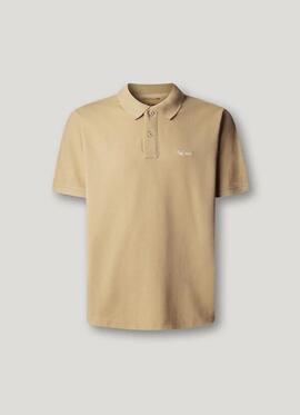 POLO OSCAR REGULAR FIT PIQUÉ TEÑIDO EN PRENDA 845 MALT BEIGE