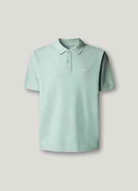 POLO OSCAR REGULAR FIT PIQUÉ TEÑIDO EN PRENDA 518 DARK ACQUA