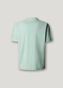 POLO OSCAR REGULAR FIT PIQUÉ TEÑIDO EN PRENDA 518 DARK ACQUA