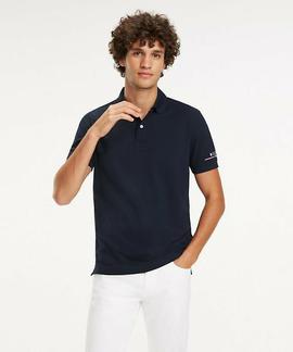 TOMMY LOGO REGULAR FIT POLO SKY CAPTAIN