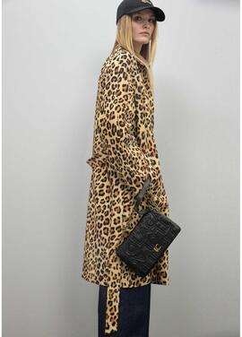 BANDOLERA CON SOLAPA PESPUNTE LOGO NEGRO