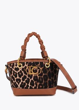 MINI CAPAZO LEOPARDO Y EFECTO PIEL MARRÓN