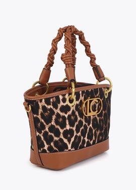 MINI CAPAZO LEOPARDO Y EFECTO PIEL MARRÓN