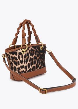 MINI CAPAZO LEOPARDO Y EFECTO PIEL MARRÓN
