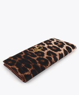 CARTERA ANIMAL PRINT MARRÓN Y NEGRO