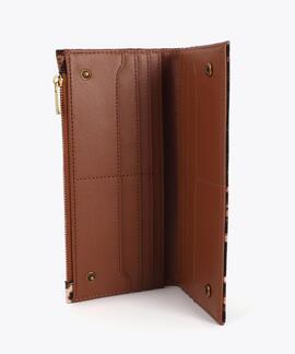 CARTERA ANIMAL PRINT MARRÓN Y NEGRO