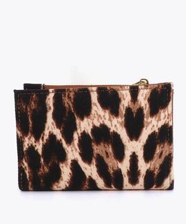 MONEDERO ANIMAL PRINT MARRÓN Y NEGRO