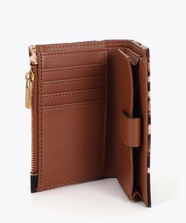 MONEDERO ANIMAL PRINT MARRÓN Y NEGRO