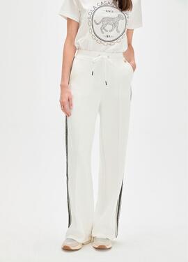 PANTALÓN SCUBA CINTAS LATERALES COLOR BLANCO