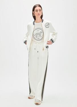PANTALÓN SCUBA CINTAS LATERALES COLOR BLANCO