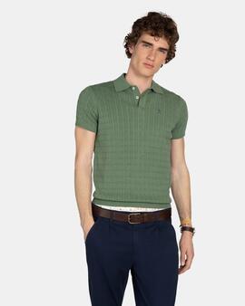 POLO CABLE KNIT GARDEN GREEN