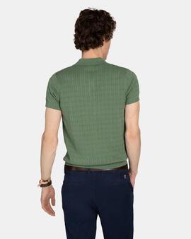 POLO CABLE KNIT GARDEN GREEN