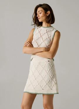 FALDA CALADA KAIRA SKIRT 807 ANTIQUE WHITE