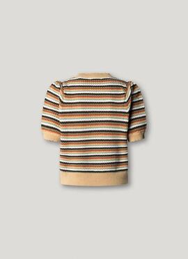 JERSEY DE PUNTO A RAYAS KAMIA LUREX 864 BRONZE BEIGE