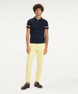 ICON SLEEVE STRIPE POLO SLIM FIT SKY CAPTAIN