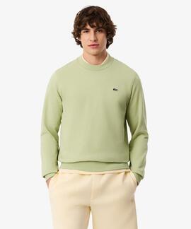 SUDADERA DE FELPA DE CORTE CLÁSICO VERDE CLARO