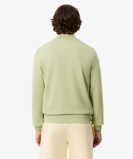 SUDADERA DE FELPA DE CORTE CLÁSICO VERDE CLARO