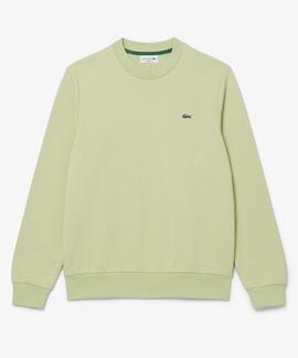 SUDADERA DE FELPA DE CORTE CLÁSICO VERDE CLARO