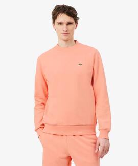 SUDADERA DE FELPA DE CORTE CLÁSICO ROSA