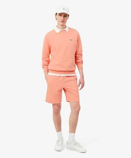 SUDADERA DE FELPA DE CORTE CLÁSICO ROSA