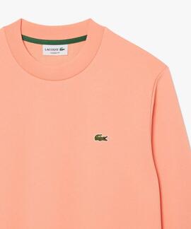 SUDADERA DE FELPA DE CORTE CLÁSICO ROSA