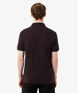 POLO LACOSTE SLIM FIT 3LA MARRÓN