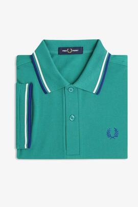 POLO TWIN TIPPED M3600 03B INTENSE MINT GREEN / SNOW WHITE /