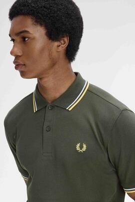 POLO TWIN TIPPED M3600 05B MATTE DARK GREEN / CLEAN ICE / LE