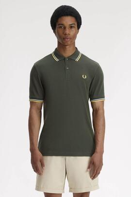 POLO TWIN TIPPED M3600 05B MATTE DARK GREEN / CLEAN ICE / LE