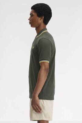 POLO TWIN TIPPED M3600 05B MATTE DARK GREEN / CLEAN ICE / LE