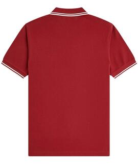 POLO TWIN TIPPED M3600 07B REDDISH BROWN / SNOW WH