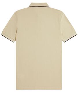 POLO TWIN TIPPED M3600 12B OUTMEAL / WHITE NINE /